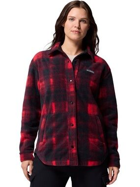 New! Columbia Benton Springs II Shirt Jacket Plaid Womens Size Medium